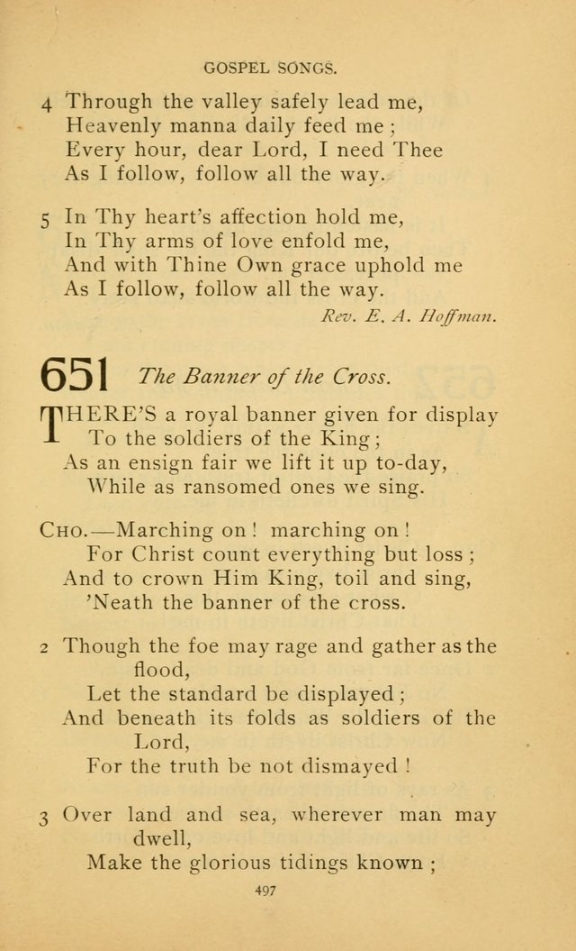 Hymn Book of the United Evangelical Church page 497