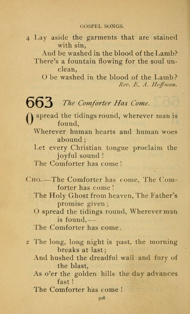 Hymn Book of the United Evangelical Church page 508