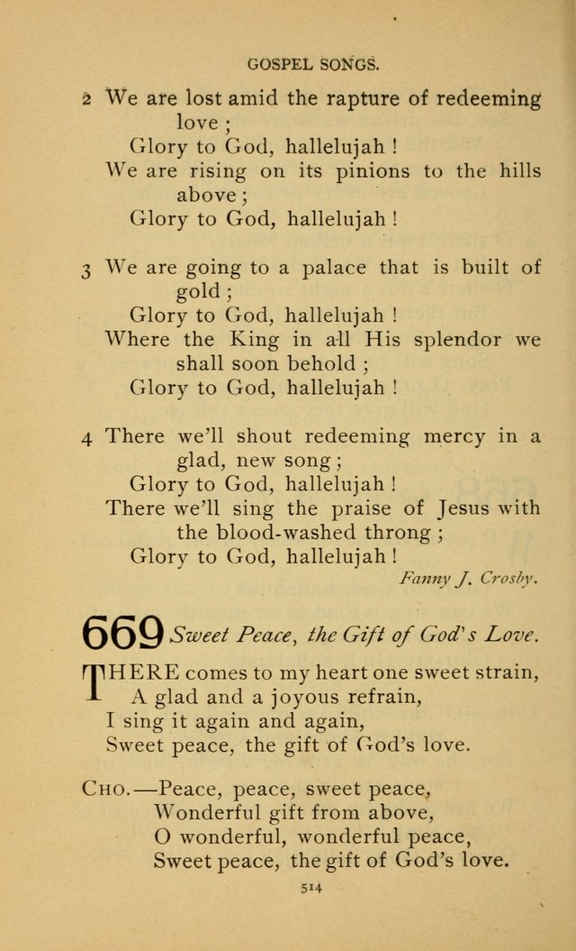 Hymn Book of the United Evangelical Church page 514