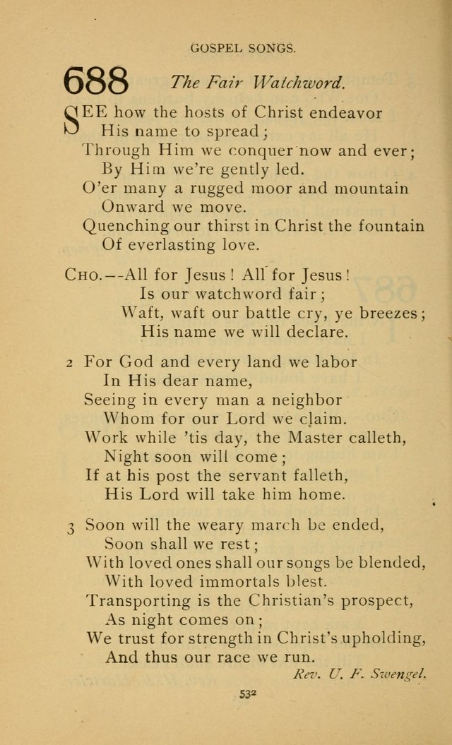 Hymn Book of the United Evangelical Church page 532