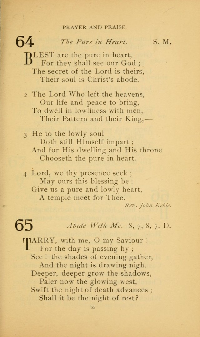 Hymn Book of the United Evangelical Church page 55