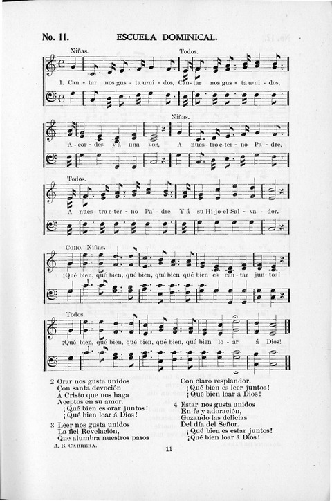 Himnario Cristiano para uso de las Iglesias Evangélicas page 11