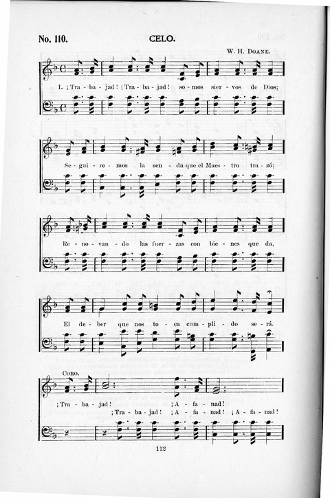 Himnario Cristiano para uso de las Iglesias Evangélicas page 112