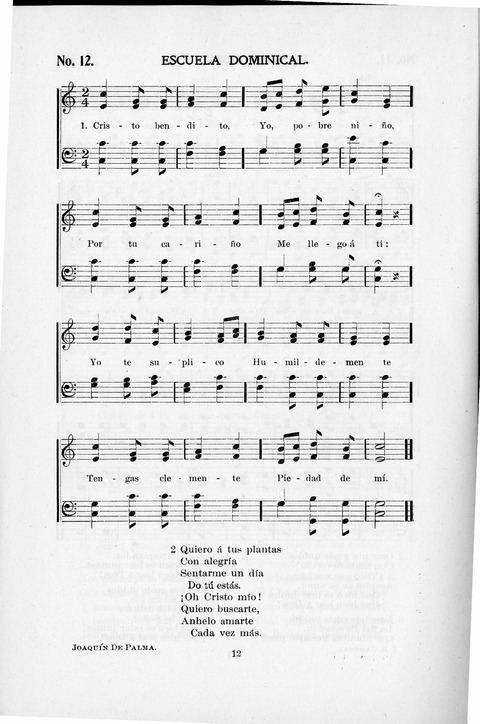 Himnario Cristiano para uso de las Iglesias Evangélicas page 12