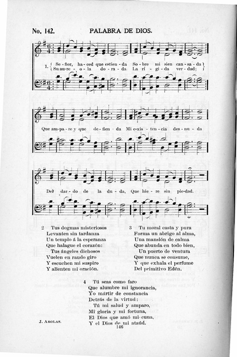 Himnario Cristiano para uso de las Iglesias Evangélicas page 146