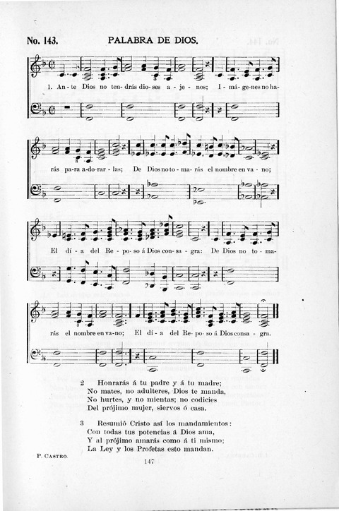 Himnario Cristiano para uso de las Iglesias Evangélicas page 147