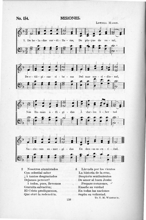 Himnario Cristiano para uso de las Iglesias Evangélicas page 158
