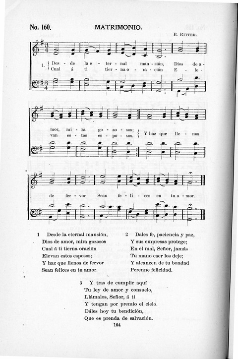 Himnario Cristiano para uso de las Iglesias Evangélicas page 164