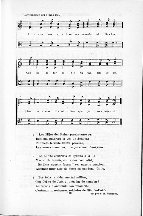 Himnario Cristiano para uso de las Iglesias Evangélicas page 173