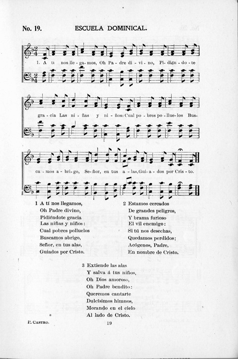 Himnario Cristiano para uso de las Iglesias Evangélicas page 19