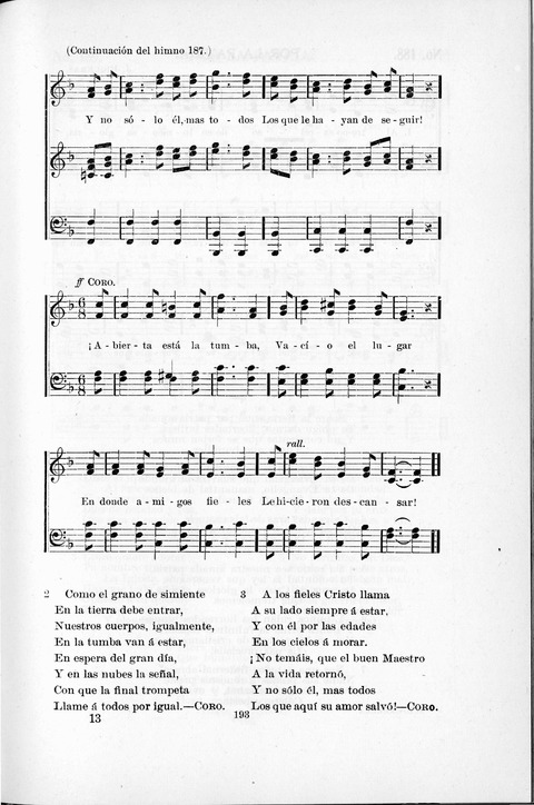 Himnario Cristiano para uso de las Iglesias Evangélicas page 193
