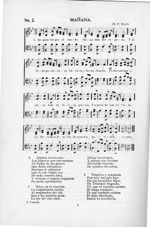 Himnario Cristiano para uso de las Iglesias Evangélicas page 2