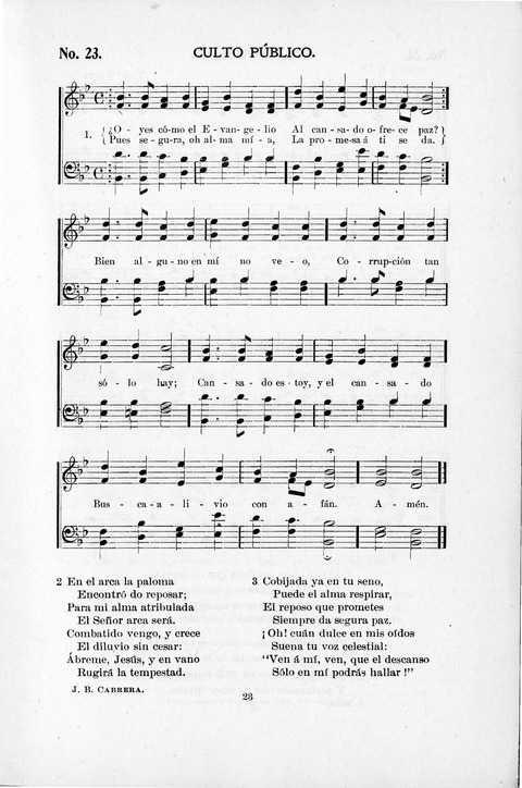 Himnario Cristiano para uso de las Iglesias Evangélicas page 23