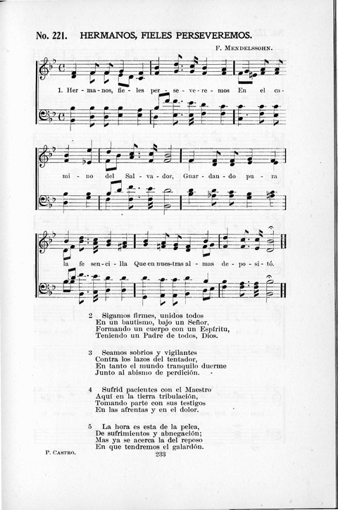 Himnario Cristiano para uso de las Iglesias Evangélicas page 233