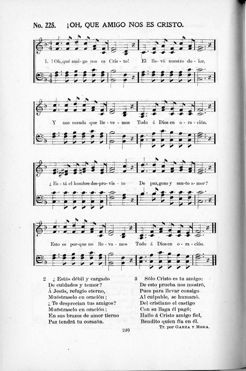 Himnario Cristiano para uso de las Iglesias Evangélicas page 240
