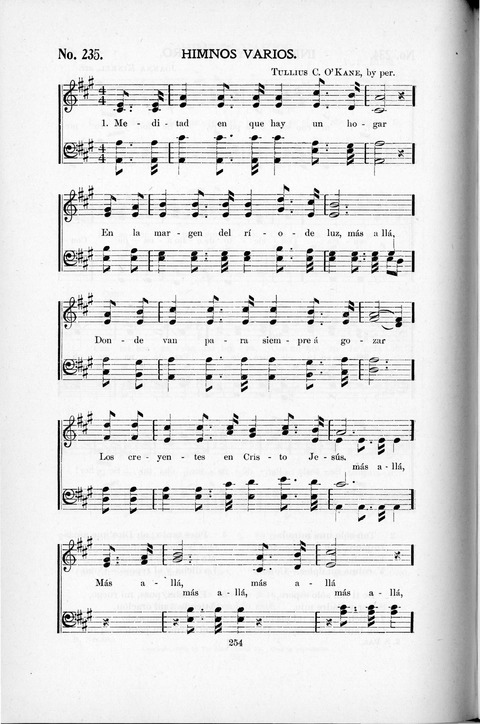 Himnario Cristiano para uso de las Iglesias Evangélicas page 254