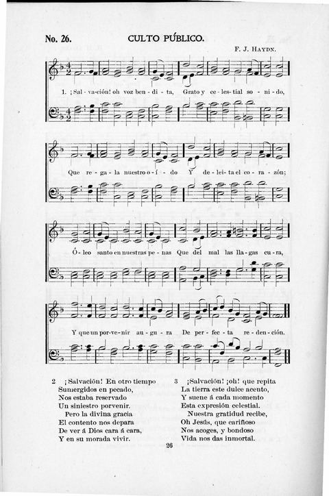 Himnario Cristiano para uso de las Iglesias Evangélicas page 26