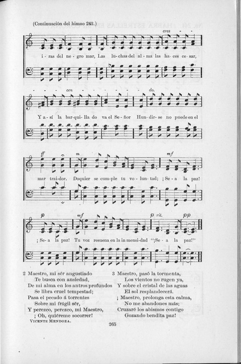 Himnario Cristiano para uso de las Iglesias Evangélicas page 265