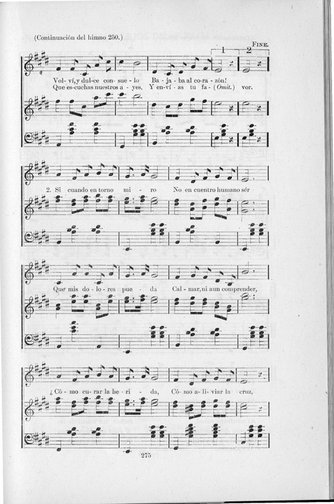 Himnario Cristiano para uso de las Iglesias Evangélicas page 275
