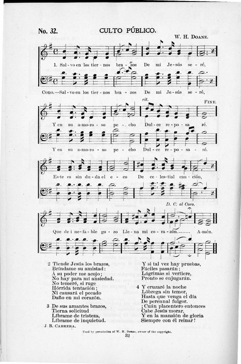 Himnario Cristiano para uso de las Iglesias Evangélicas page 32