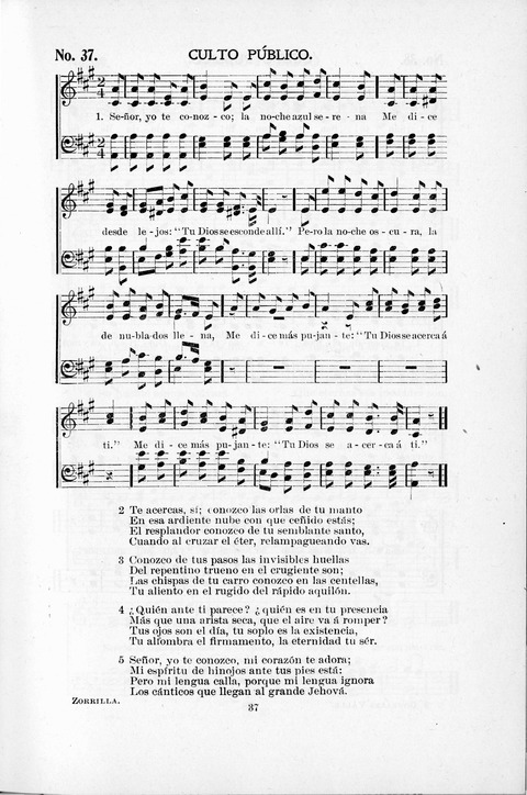 Himnario Cristiano para uso de las Iglesias Evangélicas page 37