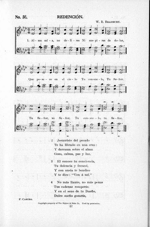 Himnario Cristiano para uso de las Iglesias Evangélicas page 57