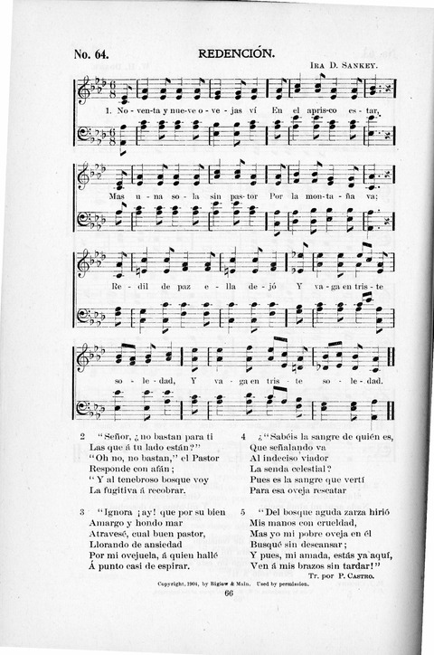 Himnario Cristiano para uso de las Iglesias Evangélicas page 66