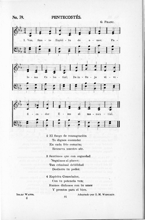 Himnario Cristiano para uso de las Iglesias Evangélicas page 81
