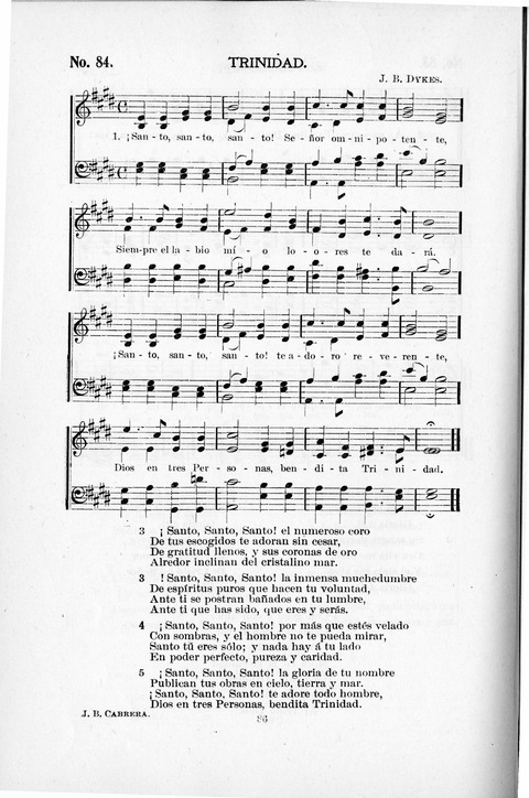 Himnario Cristiano para uso de las Iglesias Evangélicas page 86