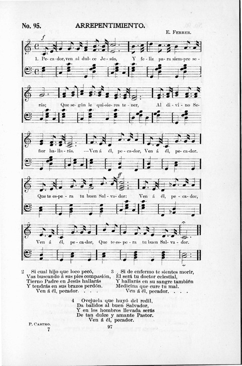 Himnario Cristiano para uso de las Iglesias Evangélicas page 97