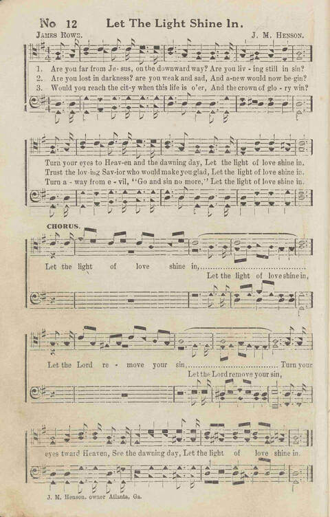 Harvest Carols: for the church, Sunday school, singing convention, singing school and all religious work and worship page 12