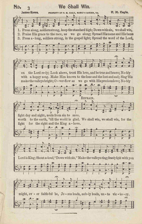 Harvest Carols: for the church, Sunday school, singing convention, singing school and all religious work and worship page 3
