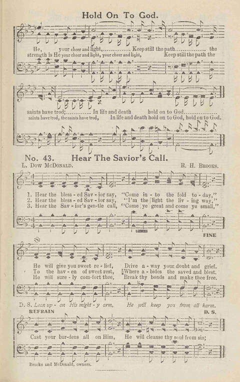 Harvest Carols: for the church, Sunday school, singing convention, singing school and all religious work and worship page 43
