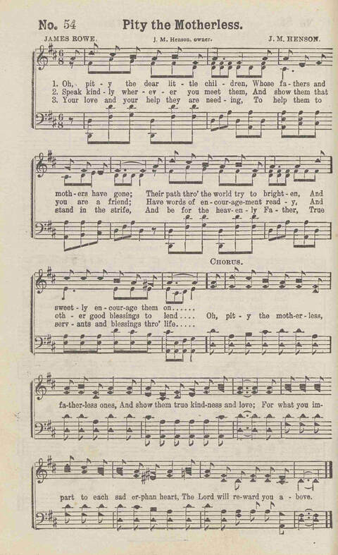 Harvest Carols: for the church, Sunday school, singing convention, singing school and all religious work and worship page 54