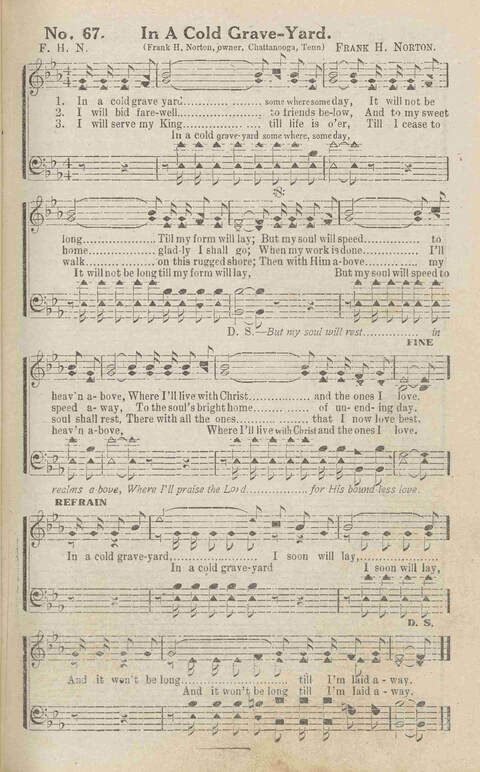 Harvest Carols: for the church, Sunday school, singing convention, singing school and all religious work and worship page 67