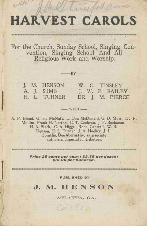 Harvest Carols: for the church, Sunday school, singing convention, singing school and all religious work and worship page ii