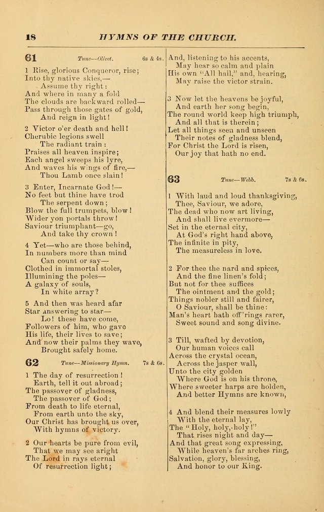 Hymns of the Church, Ancient and Modern: for the use of all who love to sing the praises of God in Christ, in the family, the school, or the church; with a discourse on music as a divine ordinance... page 18