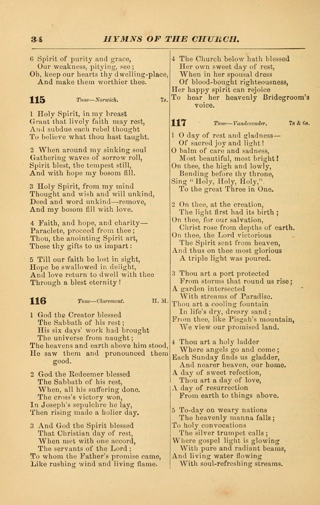 Hymns of the Church, Ancient and Modern: for the use of all who love to sing the praises of God in Christ, in the family, the school, or the church; with a discourse on music as a divine ordinance... page 34