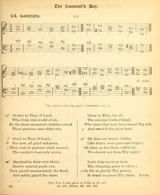 The Hymnal Companion to the Book of Common Prayer with accompanying tunes (3rd ed., rev. and enl.) page 103