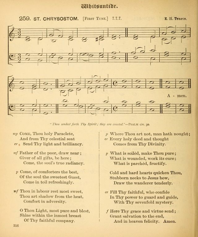 The Hymnal Companion to the Book of Common Prayer with accompanying tunes (3rd ed., rev. and enl.) page 316