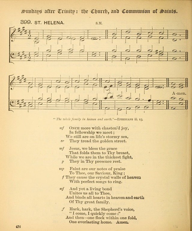 The Hymnal Companion to the Book of Common Prayer with accompanying tunes (3rd ed., rev. and enl.) page 476