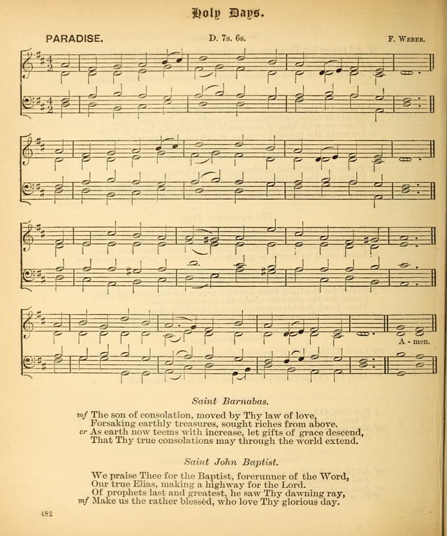 The Hymnal Companion to the Book of Common Prayer with accompanying tunes (3rd ed., rev. and enl.) page 482