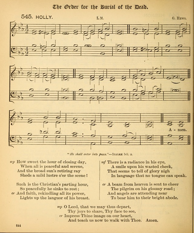 The Hymnal Companion to the Book of Common Prayer with accompanying tunes (3rd ed., rev. and enl.) page 644
