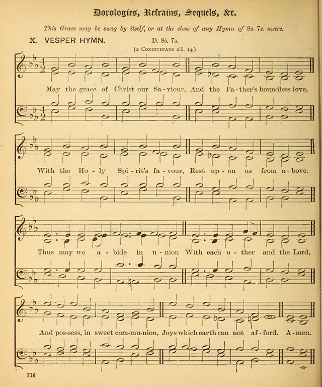 The Hymnal Companion to the Book of Common Prayer with accompanying tunes (3rd ed., rev. and enl.) page 716