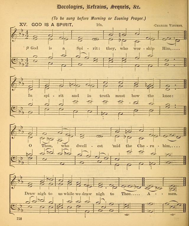 The Hymnal Companion to the Book of Common Prayer with accompanying tunes (3rd ed., rev. and enl.) page 718
