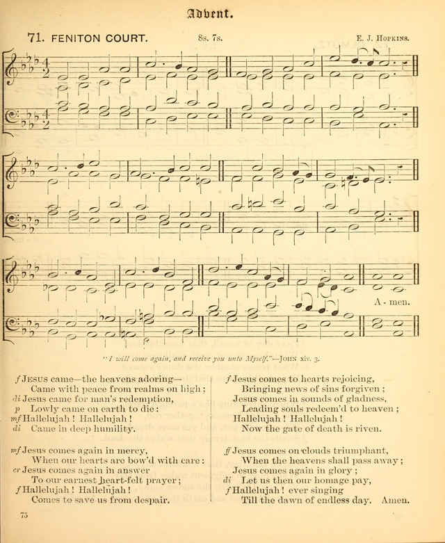 The Hymnal Companion to the Book of Common Prayer with accompanying tunes (3rd ed., rev. and enl.) page 75