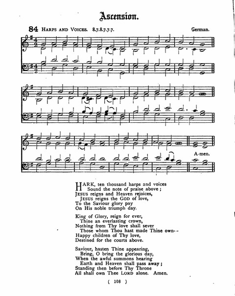 Hymns for the Children of the Church: with accompanying tunes page 108