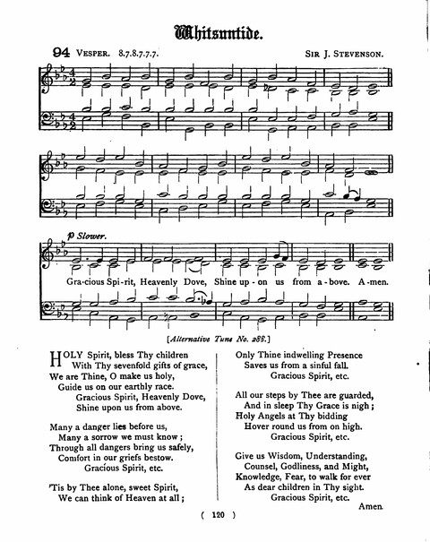 Hymns for the Children of the Church: with accompanying tunes page 120