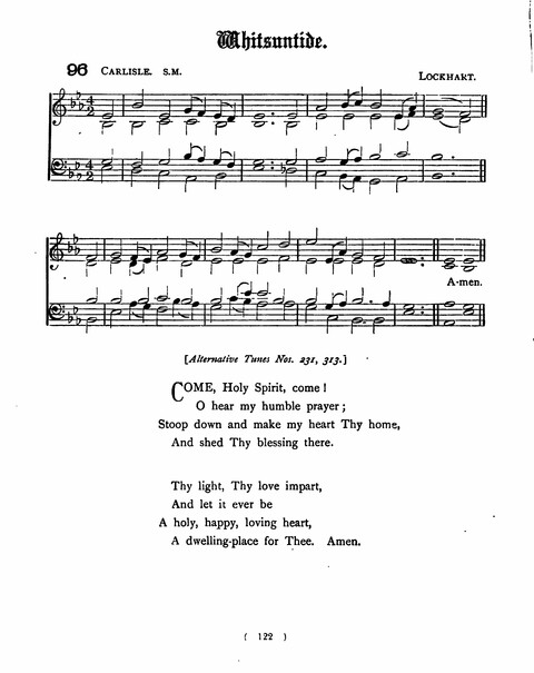 Hymns for the Children of the Church: with accompanying tunes page 122