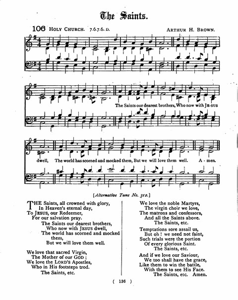 Hymns for the Children of the Church: with accompanying tunes page 136